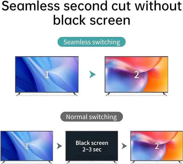 Alt view image 4 of 6 - JAENFONG8 Port Real Seamless Switching HDMI KVM Switch 8 Computers 4K@30Hz 1U Rack Mount, 8 in 2 Out HDMI KVM Switch with 3.5mm Audio Extractor, Desktop Controller, Hotkey, Mouse, RS232 Code Switching