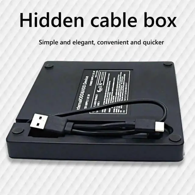 Alt view image 6 of 7 - External CD DVD Drive, USB 3.0 & Type-C Slim Portable CD DVD+/-RW Drive External DVD Writer CD Burner Player, External Optical DVD Drive for Laptop, Desktop, Mac, PC, WIN 11/10/8/7/XP/Linux/Vista/OS