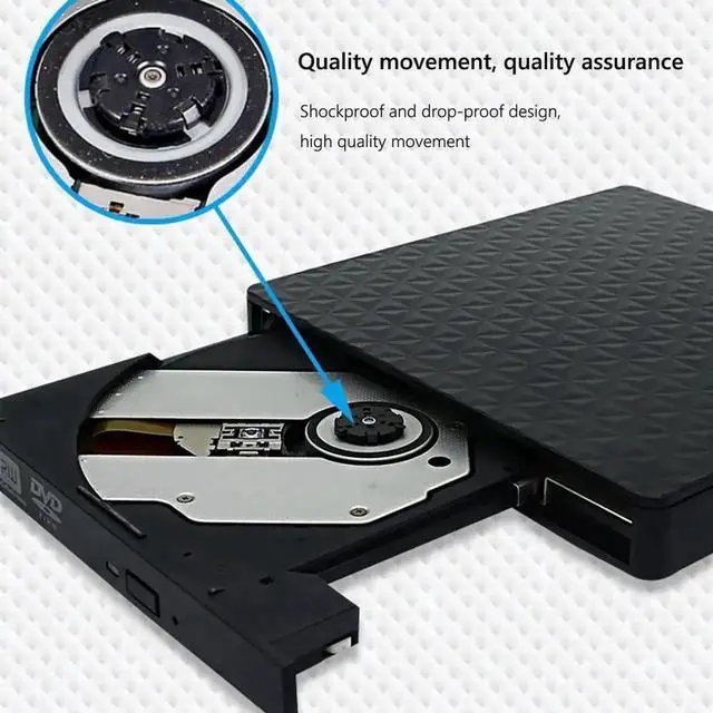 Alt view image 5 of 7 - External CD DVD Drive, USB 3.0 & Type-C Slim Portable CD DVD+/-RW Drive External DVD Writer CD Burner Player, External Optical DVD Drive for Laptop, Desktop, Mac, PC, WIN 11/10/8/7/XP/Linux/Vista/OS