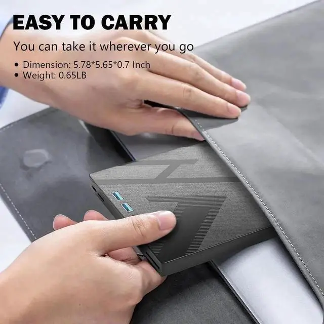 Alt view image 2 of 7 - [7 in 1] External DVD Drive, External CD/DVD Drive for Laptop with USB A & USB C Ports and SD/TF Port, CD DVD Burner DVD Player USB 3.0/Type C, CD ROM External Drive for PC Laptop Windows Linux