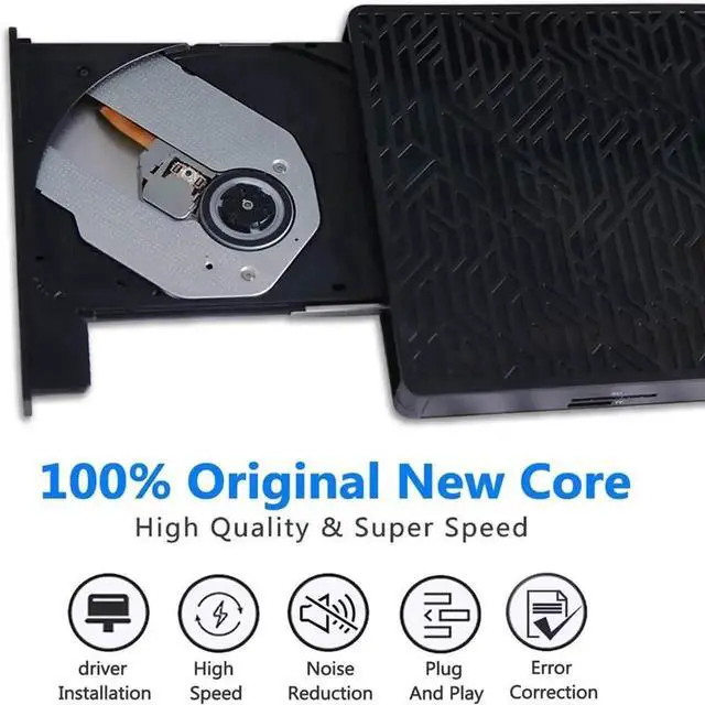 Alt view image 2 of 7 - USB 3.0&USB-C External CD DVD Drive,Multifunctional External CD/DVD +/- RW Burner Player Writer Support SD/TF Card/2 USB 3.0 Ports/Charging,Compatible with Mac OS/Windows/MacBook/Laptop/Desktop-Black