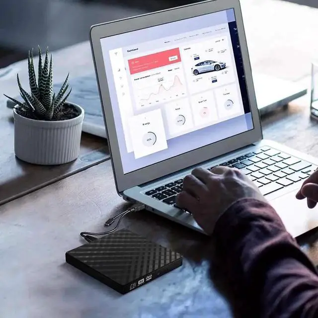 Alt view image 5 of 7 - JAENFONG External CD DVD Drive, USB Type-C USB 3.0 Slim Portable CD/DVD-RW Burner Reader Low Noise High Speed Data Transfer Super Drive for Laptop, Desktop, Mac, IOS, Windows 10/8/7 / XP/Linux (Black)