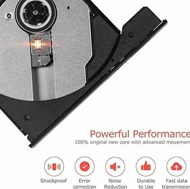 Alt view image 2 of 7 - JAENFONG External CD DVD Drive, Type C USB 3.0 Portable CD/DVD RW Writer Burner, Low Noise High Speed Transfer Drive, Compatible with Laptop, Desktop, Windows XP/2003/Vista/7/8/10, Linux, Mac OS