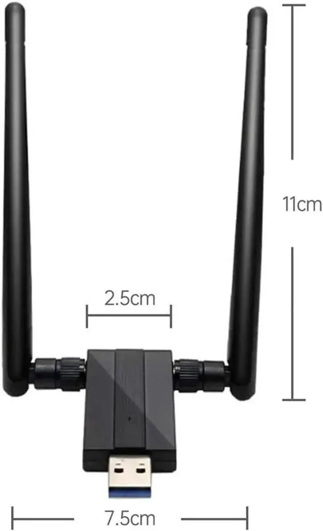 Alt view image 4 of 7 - JAENFONG USB WIFI Adapter 1200M USB 3.0 Wireless Wifi Dongle 5G/866Mbps 2.4G/300Mbps 5dBi Dual Band Antenna 802.11 AC Wireless Network Adapter for Desktop/PC/Laptop Windows XP/Vista/7/8/10