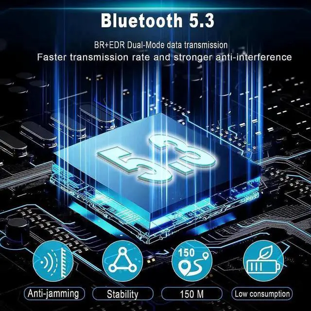 Alt view image 7 of 7 - USB Bluetooth 5.3 Adapter for PC, Long Range Bluetooth Dongle 492FT/150M Wireless Transfer Transmitter Receive, USB Bluetooth Adapter Plug & Play for Desktop Laptop PC with Windows 11/10/8.1/7