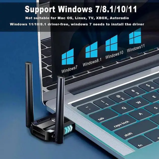 Alt view image 3 of 7 - USB Bluetooth 5.3 Adapter for PC, Long Range Bluetooth Dongle 492FT/150M Wireless Transfer Transmitter Receive, USB Bluetooth Adapter Plug & Play for Desktop Laptop PC with Windows 11/10/8.1/7