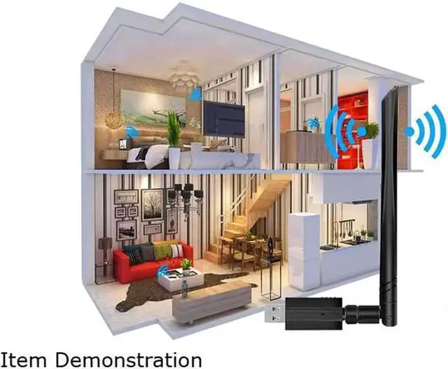 Alt view image 6 of 6 - JAENFONG USB WiFi Adapter, USB 3.0 1200Mbps WiFi Dongle Network Adapter with 5dBi Antenna for PC/Desktop/Laptop/Mac, Support Windows XP/ 10/8/ 7/ Vista, Mac OS X 10.6-10.14