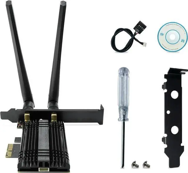 Alt view image 6 of 7 - JAENFONG PCI Express WiFi 7 Network Card 8774Mbps PCIe WiFi Card with Bluetooth 5.4, 802.11 BE200 Chipset, Tri-Bands(6GHz/5GHz/2.4GHz) Wireless Network Adapter for PC, Support Windows 11/10