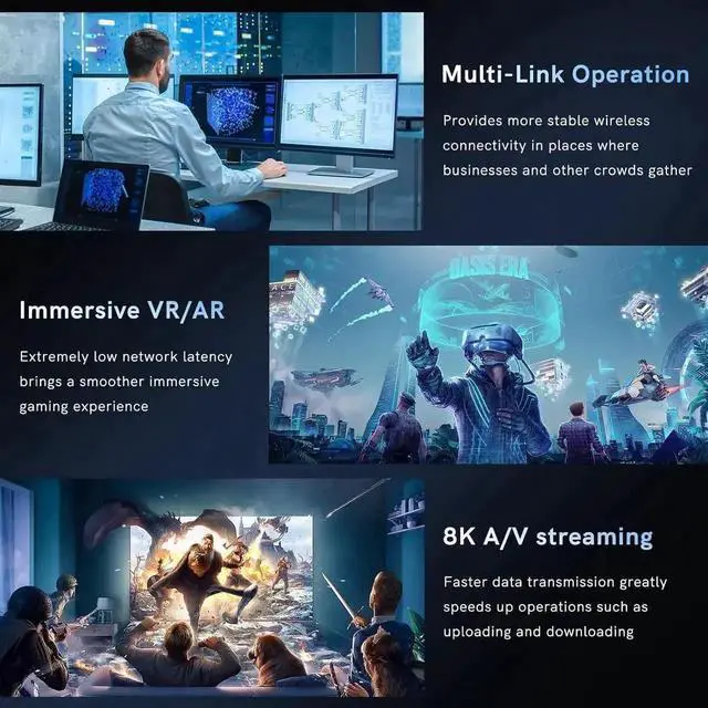 Alt view image 5 of 7 - JAENFONG PCI Express WiFi 7 Network Card 8774Mbps PCIe WiFi Card with Bluetooth 5.4, 802.11 BE200 Chipset, Tri-Bands(6GHz/5GHz/2.4GHz) Wireless Network Adapter for PC, Support Windows 11/10