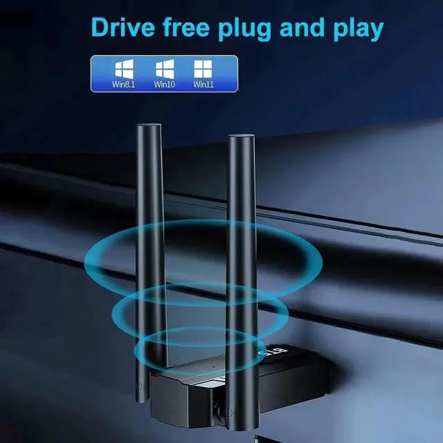 Alt view image 6 of 7 - JAENFONG Ultra Long Range 492FT/150M Bluetooth 5.3 Adapter with Dual Antennas for PC Supports Windows 11/10/8.1/7, BT5.3+EDR USB Bluetooth Adapter for PC,Laptop,Keyboard,Mouse,Headsets,Speakers