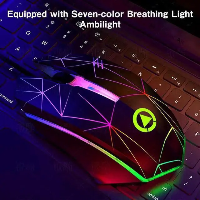 Alt view image 4 of 7 - JAENFONG Wired Gaming Mouse, USB Optical Mouse with 3 Buttons, 1200DPI Wired Ergonomic USB Computer Mouse, Desktop Laptop PC Gaming Mouse (Black)