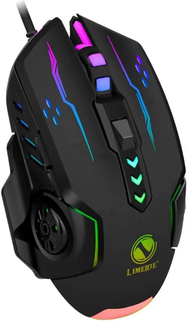 Main image of JAENFONG 3600dpi USB Wired Gaming Mouse, 6 Buttons LED Backlit E-sports Gaming Mice, 6D Colorful LED Light Glowing Mouse for Laptop PC Computer Gamer