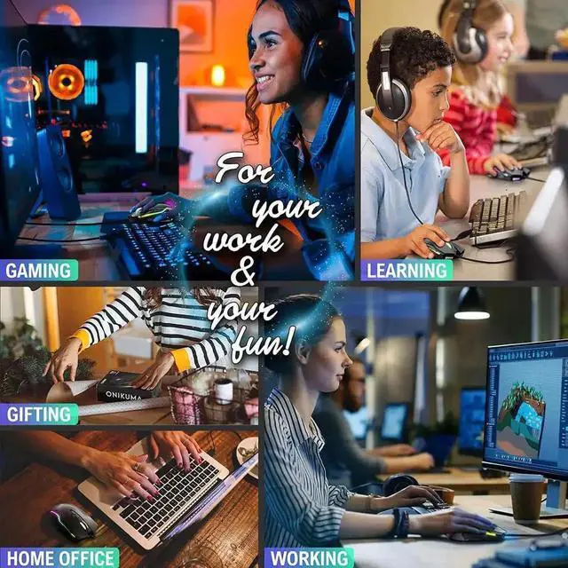 Alt view image 6 of 7 - New Version USB Gaming Mouse Wired, LED RGB Backlit 6400 DPI Adjustable Gaming Mouse, Grip Ergonomic Optical PC Computer Gaming Mice, 7 Buttons Gaming Mice for Windows 7/8/10/XP Vista Linux(Black)