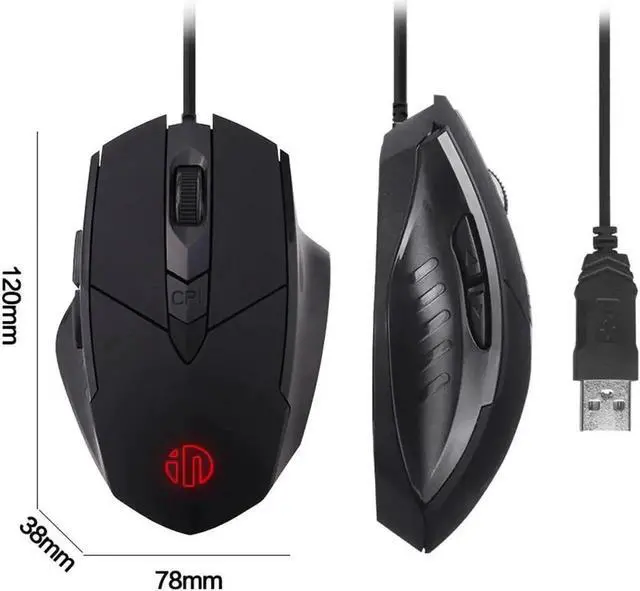 Alt view image 6 of 7 - JAENFONG Wired Gaming Mouse, 6 Button Ergonomic Wired USB Computer Mouse Gamer Mice Silent Mause 4000DPI Optical Mouse for PC Laptop Computer