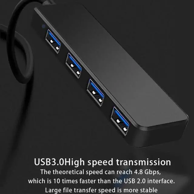 Alt view image 5 of 7 - JAENFONG USB Hub, 4 Port USB 3.0 Data Hub, Ultra-Slim Data USB Splitter for Mobile SSD, MacBook, Mac Pro/ Mini, iMac, Chromebook, Surface Pro, USB Flash Drives, Notebook PC, XPS, and More