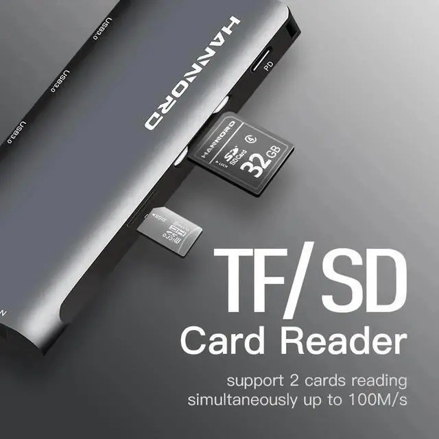 Alt view image 2 of 7 - JAENFONG USB C Hub, 9-in-1 USB C Hub Adapter, with 4K HDMI, USB-C 100W Power Delivery, Ethernet Port, 1080P VGA, 3 USB-A 3.0 5Gbps Data Port, microSD SD Card Reader for MacBook Air, MacBook Pro, XPS