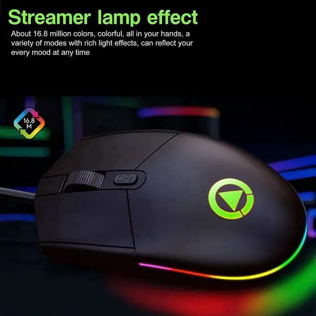 Alt view image 7 of 7 - JAENFONG Wired Mouse, USB Computer Mouse Wired for Office and Home, 1600 DPI Optical Mouse, Ergonomic Shape Compatible with Laptop, Desktop