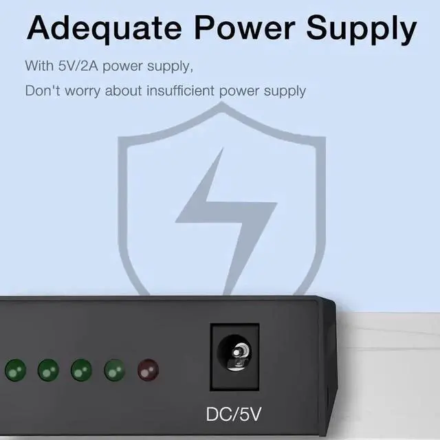 Alt view image 2 of 7 - JAENFONG Hdmi Splitter 1 in 4 Out V1.4b Powered Hdmi Video Splitter with AC Adaptor Duplicate/Mirror Screen Monitor Supports Ultra HD 1080P 2K x4K@30Hz and 3D Resolutions (1 Input to 4 Outputs)