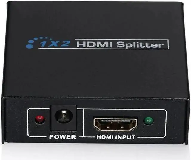 Alt view image 2 of 5 - JAENFONG HDMI 1 in 2 out 1080p 4K 1x2 HDCP Stripper 3D Splitter Power Signal Amplifier