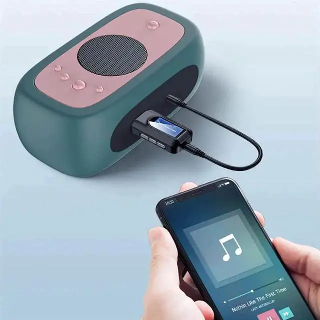 Alt view image 4 of 7 - JAENFONG Bluetooth 5.0 Audio Receiver Transmitter with LCD Screen 3.5mm AUX Stereo USB Dongle Bluetooth Adapter for Car PC TV Headset