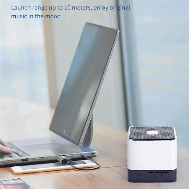 Alt view image 6 of 7 - JAENFONG Bluetooth 5.0 Audio Receiver Transmitter with LCD Screen 3.5mm AUX Stereo USB Dongle Bluetooth Adapter for Car PC TV Headset