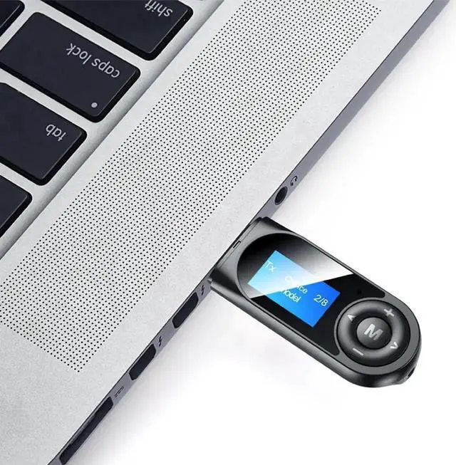 Alt view image 4 of 7 - JAENFONG USB Adapter Bluetooth 5.0 Audio Receiver Transmitter AUX 3.5MM Music Stereo Wireless Adapters for Car TV PC Speaker Adaptador (Color: Black)