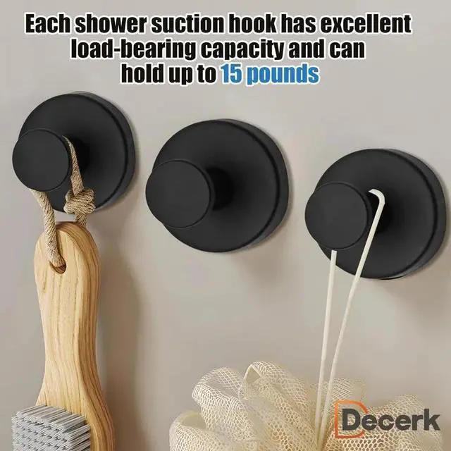 Alt view image 5 of 7 - 2 PCS Suction Cup Hooks for Shower home essentials Removable Shower Towel Hooks Suction Hooks No Drill Hook for Glass Door,christmas gift ideas Windows Tile Robe Bathroom Suction Hook home have must