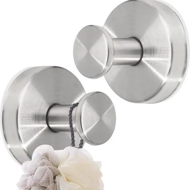 Main image of 2 PCS Suction Cup Hooks for Shower home essentials Removable Shower Towel Hooks Suction Hooks No Drill Hook for Glass Door,christmas gift ideas Windows Tile Robe Bathroom Suction Hook home have must