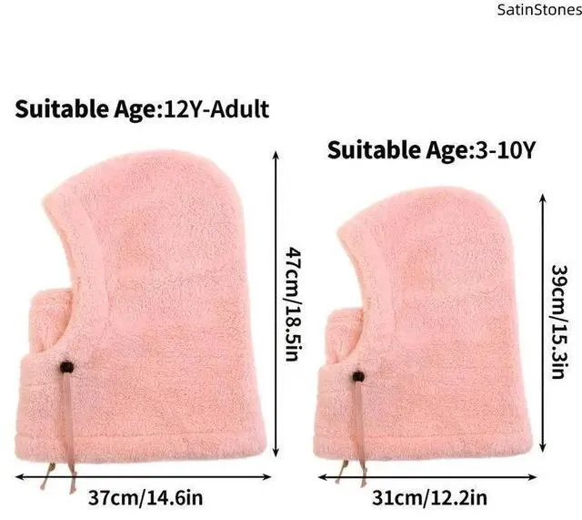 Alt view image 7 of 7 - Winter Balaclava & Neck Warmer Hat Windproof Thermal Full Face Mask with Detachable Hood Collar, Soft Fleece for Kids Ages 310, Ideal for Skiing, Snow, Outdoor Winter Sports & Daily Wear