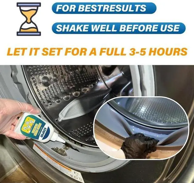 Alt view image 7 of 7 - AZQPOD Mold Remover Gel with Scrub Brush Heavy Duty Mildew Stain Cleaner for Washer Gasket, Shower Caulk, Tile Grout & Bathroom 7 Fl Oz