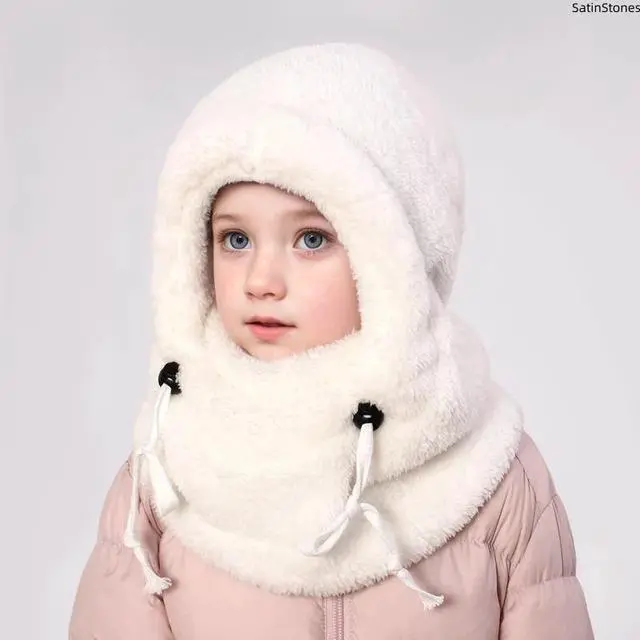 Main image of Winter Balaclava & Neck Warmer Hat Windproof Thermal Full Face Mask with Detachable Hood Collar, Soft Fleece for Kids Ages 310, Ideal for Skiing, Snow, Outdoor Winter Sports & Daily Wear