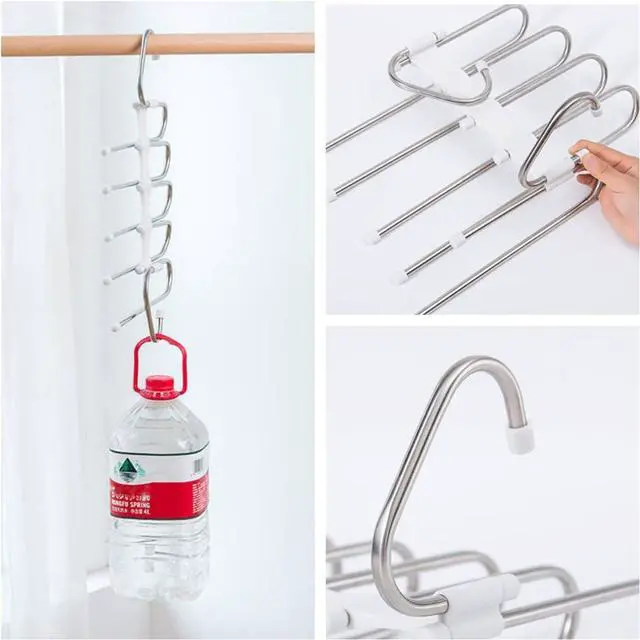 Alt view image 7 of 7 - Kalimdor Pants Hangers 2 Pack Space Saving Metal Closet Organizer,Clothes Pants Hangers,Anti-Slip Design,Closet Organizers and Storage for Pants Jeans Skirts Scarf Legging