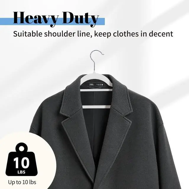 Alt view image 6 of 7 - Smartor White Velvet Hangers 60 Pack, Space Saving Clothes Hangers with Tie Bar, Non-Slip Felt Hanger with Shoulder Notches, Heavy Duty Suit Hanger for Coat, Shirt, Pants, Dress