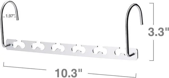 Alt view image 7 of 7 - HOUSE DAY Space Saving Hangers for Clothes 12 Pack, Heavy Duty Hanger Organizer 30 Lbs Capacity, Metal Magic Hanger, Sturdy Multi Hangers, Closet Space Saver Closet Organizers and Storage