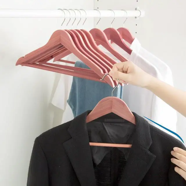 Alt view image 2 of 7 - Cedar Hangers for Closet 20 Pack, Wooden Hangers with Smooth Notches, Sturdy Cedar Wood Coat Hangers with 360 Rotating Hook Great for Refresh Closet