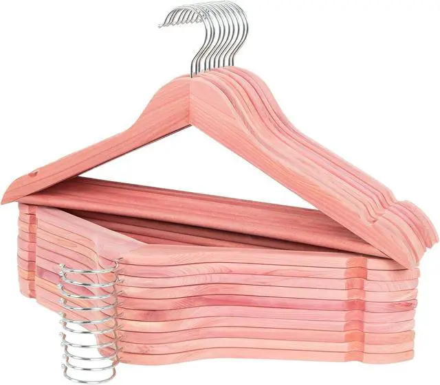 Main image of Cedar Hangers for Closet 20 Pack, Wooden Hangers with Smooth Notches, Sturdy Cedar Wood Coat Hangers with 360 Rotating Hook Great for Refresh Closet