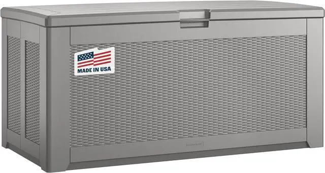 Main image of Rubbermaid Extra Large Resin Outdoor Storage Deck Box (134 Gal), Weather Resistant, Gray, Deck Organization for Home/Backyard/Pool Chemicals/Toys/Garden Tools/Porch/Patio Cushions