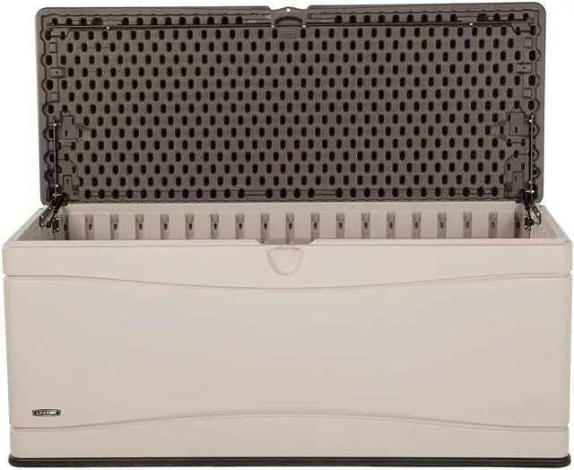 Alt view image 2 of 7 - Lifetime 60012 Extra Large Deck Box, 130 Gallon, Desert Sand/Brown