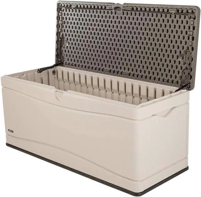 Alt view image 3 of 7 - Lifetime 60012 Extra Large Deck Box, 130 Gallon, Desert Sand/Brown