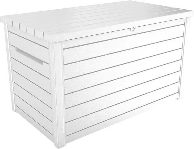Main image of Keter XXL 230 Gallon Deck Storage Box Outdoor Patio Container ~ White