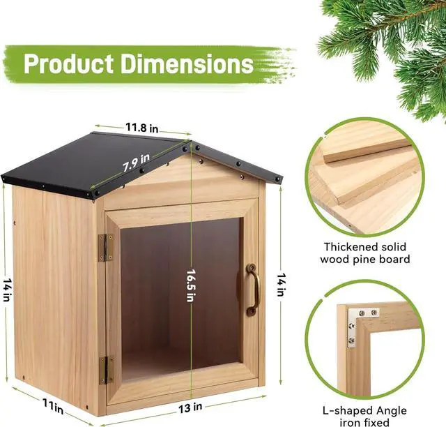 Alt view image 2 of 7 - Little Library Box Outdoor - Free Library Kit for Sharing Books, Literature, and Newspapers in Neighborhoods, Communities, and Schools - Thickened Design for Durability