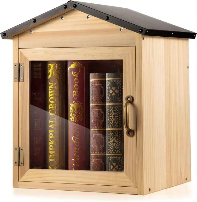 Main image of Little Library Box Outdoor - Free Library Kit for Sharing Books, Literature, and Newspapers in Neighborhoods, Communities, and Schools - Thickened Design for Durability
