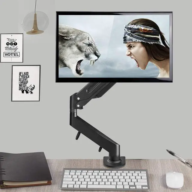 Alt view image 7 of 7 - Suptek Monitor Mount Gas Spring Monitor Arm Desk Mount Fully Adjustable Fits 17 20 22 23 24 26 32 inch Monitors Weight Capacity up to 22 lbs