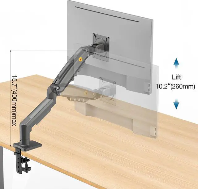 Alt view image 4 of 6 - NB North Bayou Monitor Mount,Fits 17-30" or Bigger Computer Monitors(Within 19.8lbs), Adjustable Stand with Tilt Rotation Swivel Function, Desk Mount F80