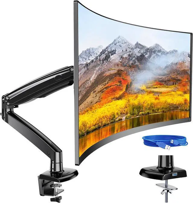 Main image of ErGear Single Monitor Mount for 13 to 49 inches Ultrawide Screens, Holds 26.5lbs, Gas Springs Single Monitor Arm, Single Monitor Stand with Swivel, Tilt, Rotation for Home and Office, VESA 75/100mm