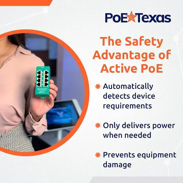 Alt view image 3 of 7 - PoE Texas 4 Port PoE Active Mode A Injector with 48V 60W Power Supply - Add PoE+ to Any Switch or Router - 802.3at/af Compliant PoE Midspan for WiFi Access Points, IP Cameras, VoIP Phones