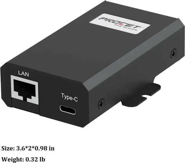 Alt view image 5 of 6 - PROCET Gigabit PoE USB C Splitter up to 25W, RJ45 to Type C Power with Ethernet Connectivity Adapter for Eero 6/7, Wireless AP, Tablet, iPad, Raspberry Pi4/5, Weather Sensor, Webcam