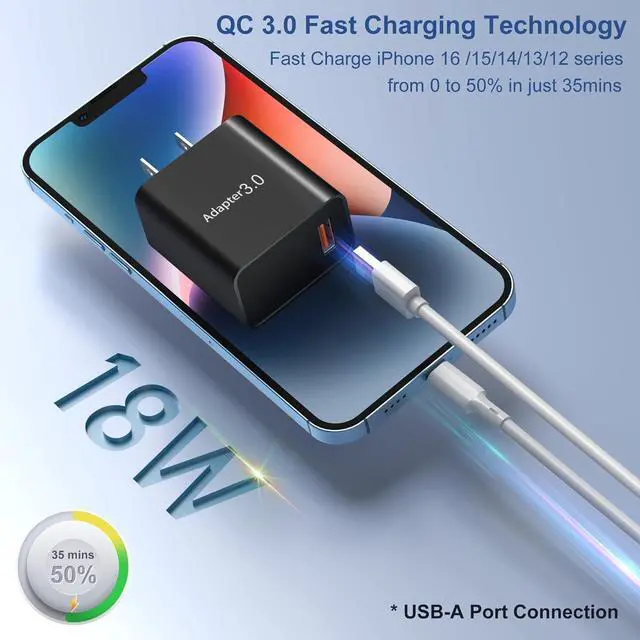 Alt view image 2 of 7 - USB Charger Block 5pack, OKRAY 18W Fast Charging 3.0 Quick Charge USB Wall Plug Type A Box Travel Power Adapter for Wireless Charger, Samsung Galaxy S25 S24 A16 A15, iPad, iPhone 16 15 14 13 12 11 XR