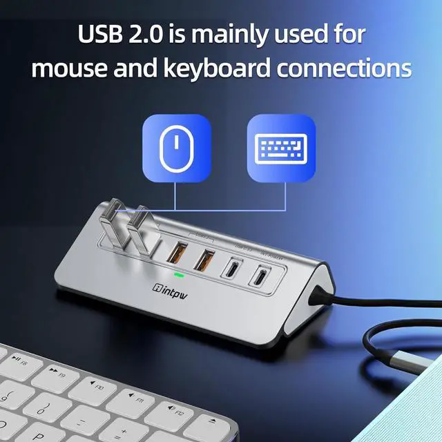Alt view image 4 of 7 - USB C Hub Ethernet, 10-in-1 USB Docking Station 10Gbps with 4K@60Hz HDMI, USB C and 2 USB A 3.2 Data, LAN, 2 USB A 2.0, PD 100W, SD/TF Ports, Powered USB Hub for Laptop, PC, iPhone 16/15, Mac