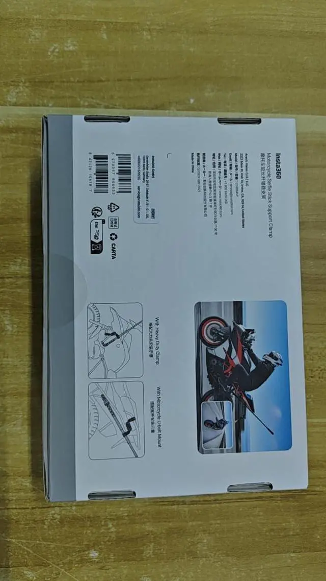 Alt view image 6 of 7 - Insta360 Motorcycle Selfie Stick Support Clamp